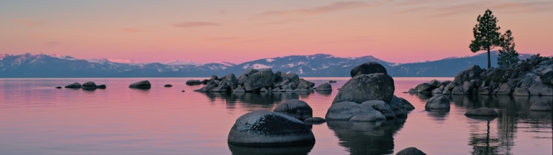macOS Tahoe Beach Dawn, 5K wallpaper