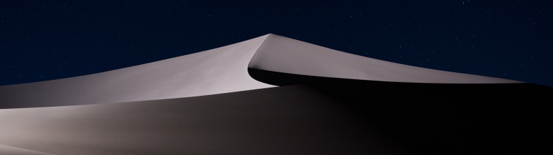 macOS Mojave, Starry sky, Sand Dunes, Night sky, 5K