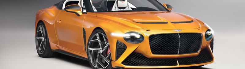 Bentley Mulliner Bacalar, Convertible, Orange cars, 5K
