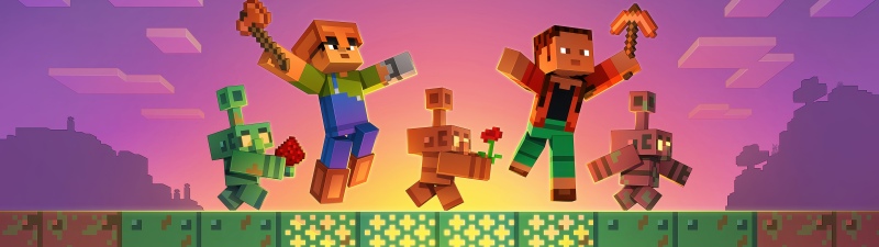 Minecraft Live, 2025, Video Game, Digital Art, Sunset