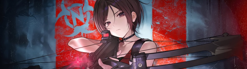 Goddess of Victory: Nikke, Resident Evil, 5K, Ada Wong, Crossbow, Anime girl