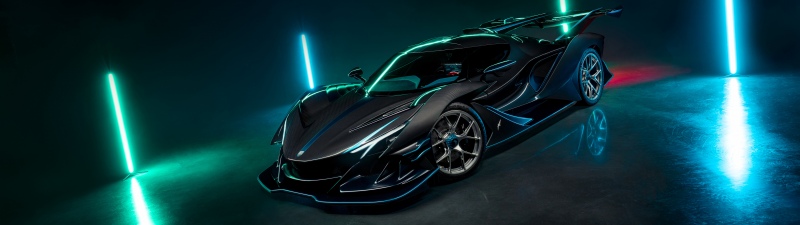 Apollo Intensa Emozione Ocean Dragon, 5K, Sports cars, Neon Lights