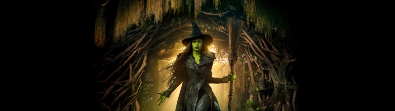 Wicked: For Good, Elphaba Thropp, Cynthia Erivo, 2025 Movies, 5K, 8K, Black background