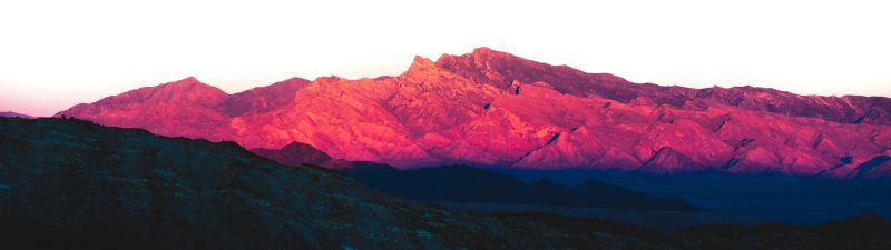 Purple Mountains, Nevada, Rocky Mountains, Shadow, Sunlight, Daytime, Contrast, 5K