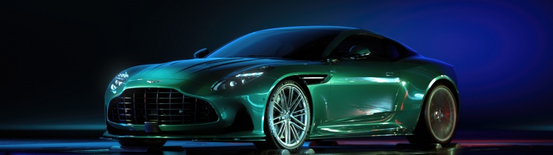 Aston Martin DB12, Super tourer, Green car, Sports cars, Reflections