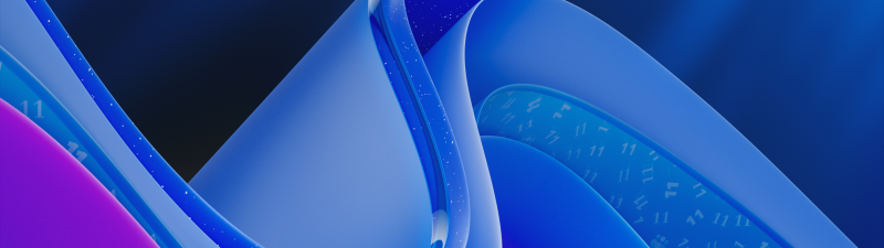 Windows 11, Dark, Anniversary, Modern, Blue abstract, Dark blue
