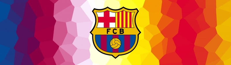 FC Barcelona, Mosaic, Gradient Abstract, FCB