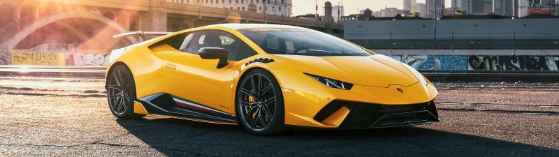 Vorsteiner Lamborghini Huracan Performante, 5K, Yellow cars