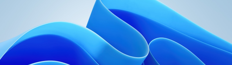 Modern, Blue waves, Windows 11, 5K