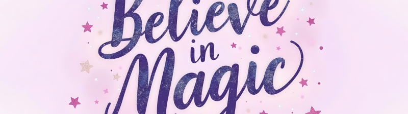 Believe in Magic, Girly, 5K, Purple aesthetic, Stars, Pink background, Girly backgrounds, Girly quotes