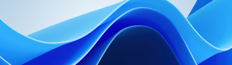 Blue waves, Windows 11, 5K, Blue aesthetic