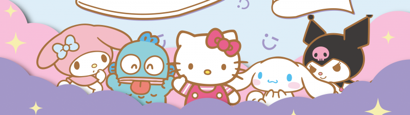 Hello Kitty and Friends, Sanrio, My Melody, Hangyodon, Hello Kitty, Cinnamoroll, Kuromi