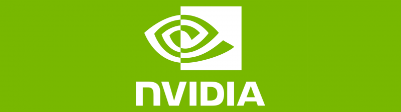 Nvidia Logo, Green background, Minimalist