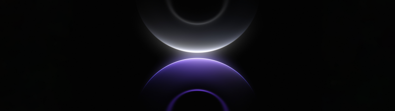 Geometric, Rings, Glowing, Symmetry, Dark background, 5K