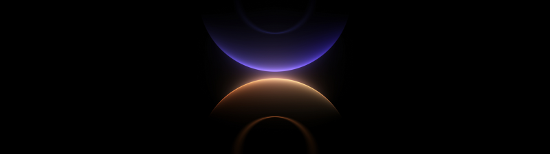 Circular, Glow in dark, Rings, Symmetry, Dark background, 5K