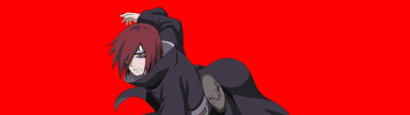 Nagato, Red background, 5K, Naruto Shippuden