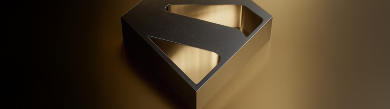 Superman, Golden, Minimalist, Black and gold, 5K, 8K, Logo