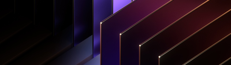Geometric, Purple abstract, 5K, Layers, Metallic