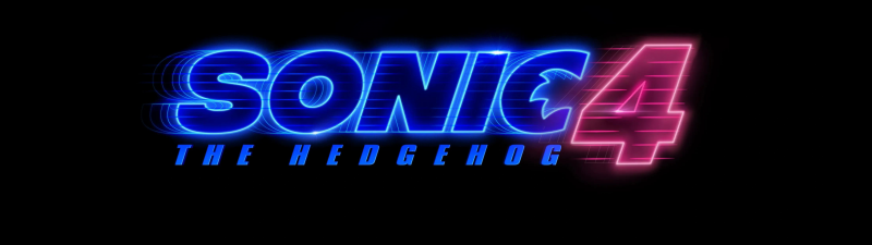 Sonic the Hedgehog 4, Logo, 2027 Movies, 5K, Black background