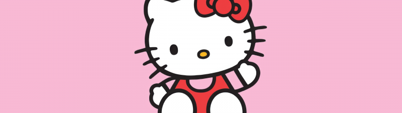 Hello Kitty, Kitty White, Pink background, 5K, Sanrio, Cute cartoon