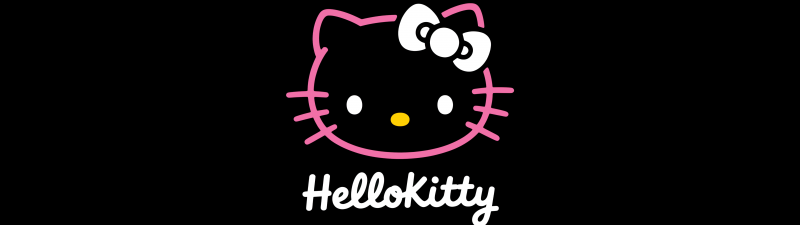 Hello Kitty, AMOLED, Minimalist, Black background, 5K, Sanrio, Cute cartoon