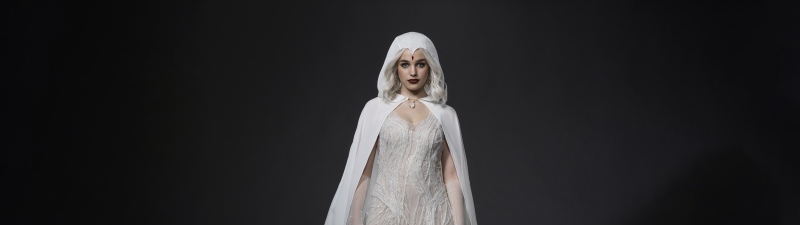 Teagan Croft, White Raven, DC Superheroes, Titans, Dark background, 5K