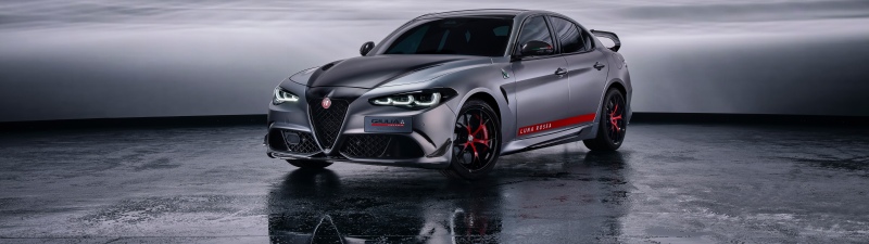 Alfa Romeo Giulia Quadrifoglio Luna Rossa, 2026, 5K, Dark background, Alfa Romeo Giulia Quadrifoglio
