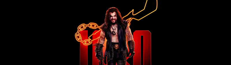 Jason Momoa, Lobo (DC), Supergirl (2026), 5K, Black background, DC Comics, 2026 Movies