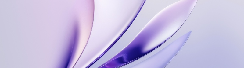Glossy, Purple abstract, Modern, Lavender background, 5K