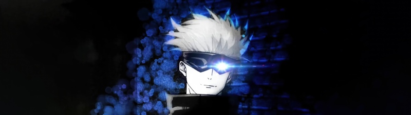 Satoru Gojo, Jujutsu Sorcerer, Dark background, Jujutsu Kaisen, 5K