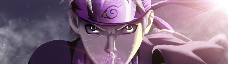 Naruto Uzumaki, Ultrawide, Purple aesthetic, Dramatic, 5K