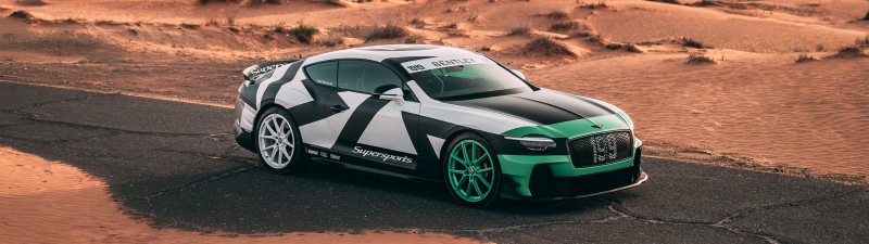 Bentley Continental GT Supersports Full Send, 2026, Desert, Green car, Bentley Continental GT Supersports