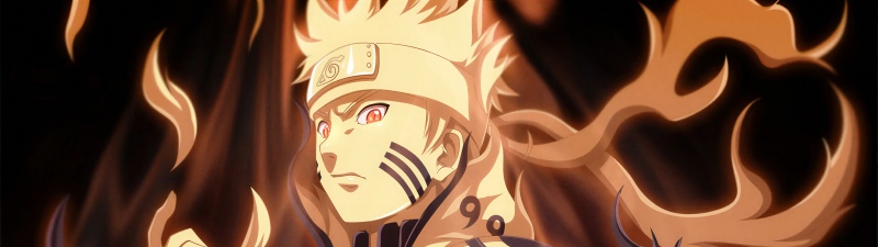 Naruto Uzumaki, Nine-Tails Chakra Mode, Fierce, Nine tailed fox