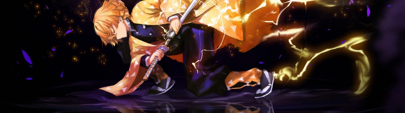 Zenitsu Agatsuma, Thunderclap and Flash, Demon Slayer: Kimetsu no Yaiba, Thunder Breathing