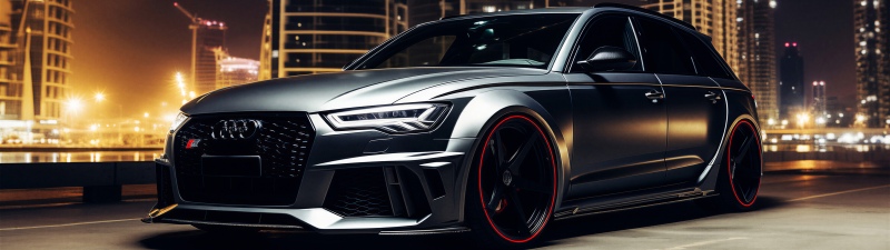 Audi RS 6 Avant performance, Widebody Kit, 5K, AI art