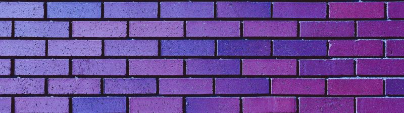 Brick wall, Purple, Violet, Bricks, Bright, Aesthetic, 5K