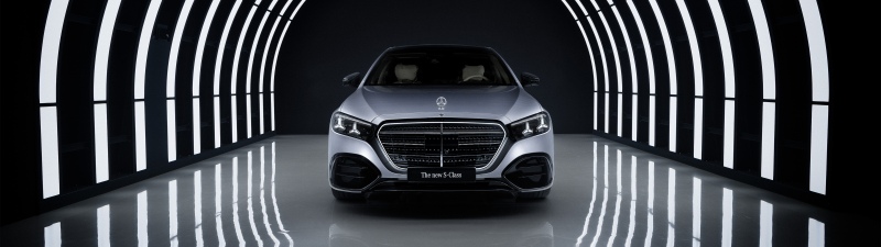 Mercedes-Benz S 580 e 4MATIC, 2026, 5K, Dark background, LED lighting