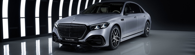 Mercedes-Benz S 580 e 4MATIC, AMG line, 2026, 5K, Dark aesthetic, LED lighting