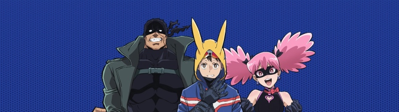 My Hero Academia: Vigilantes, 5K, Knuckleduster, Koichi Haimawari, Pop Step, Blue background, Anime series