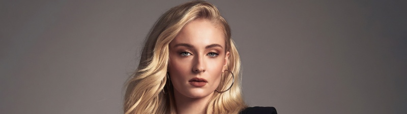 Sophie Turner, Fashion model, 5K, Black dress