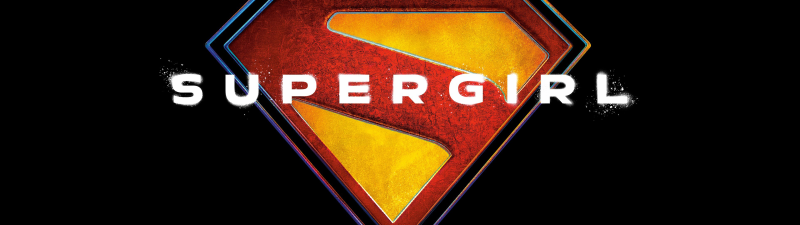 Supergirl (2026), Logo, Black background, 2026 Movies, DC Comics