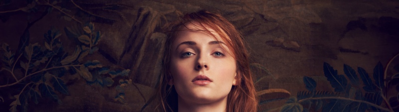 Sophie Turner, Red hair, Photoshoot, American actress, Blonde, 5K, Boho art