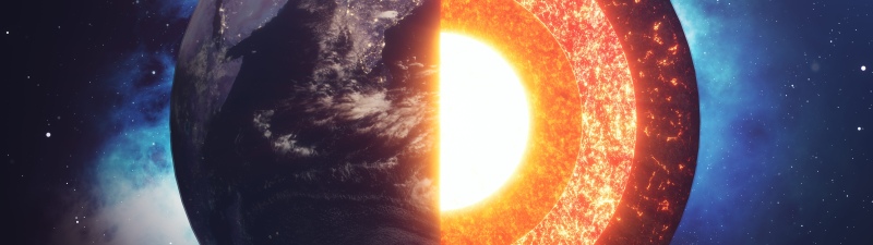 Core Earth, Structure, Layers, Stars, Outer space, 5K
