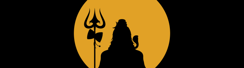 Lord Shiva, 12K, Black background, Silhouette, Minimalist, Spiritual, Hindu God, 5K, 8K, 10K, Mahadev