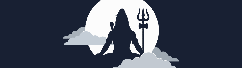 Lord Shiva, Dark background, Spiritual, Silhouette, Minimalist, Hindu God, Hinduism, Meditation, Mahadev