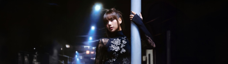 Lisa, Fashion, Night, 5K, 8K, Black dress
