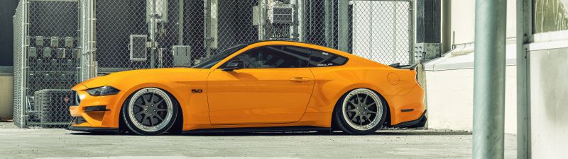 Ford Mustang, Orange cars, Custom tuning, 5K, 8K