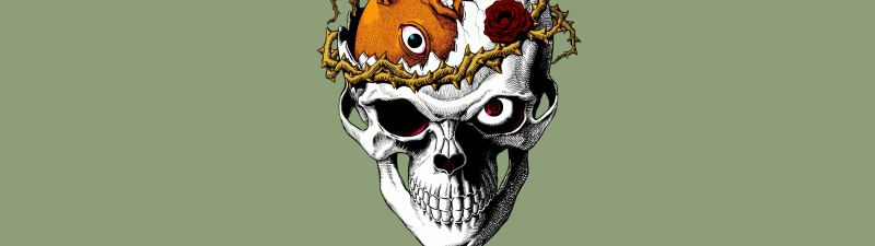Berserk, Skull, Illustration, Pastel green