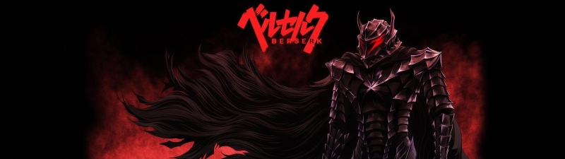 Guts, Red aesthetic, Berserker Armor, Dragon Slayer, Black background