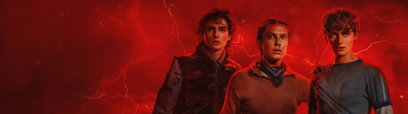Stranger Things, Final season, 5K, Season 5, Netflix series, Red background, Millie Bobby Brown